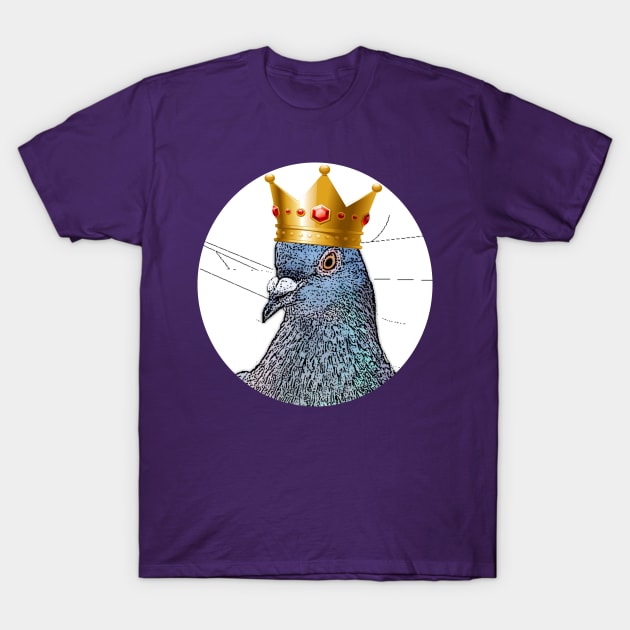 Pigeon King T-Shirt by uselessandshiny